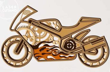 motorcycle "Racer" as a mural / Wall picture